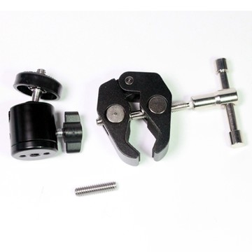 TOPTEC 蟹鉗夾+小雲台蟹鉗夾小雲台大力夾攝影燈夾具相機GOPRO手機平板夾固定配件夾附在燈架桿子單車