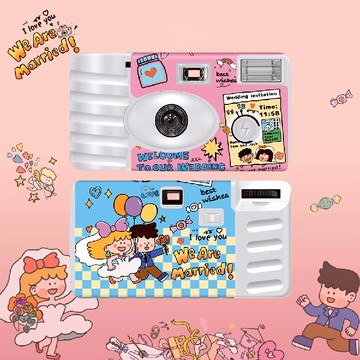 【LFANI 樂斐】WEDDING婚禮永恆結婚回憶 翻玩系列彩色27張一次性閃光即可拍相