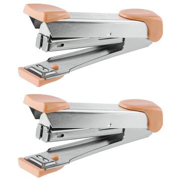 美克司 新型釘書機 HD-10  粉彩橙  2個