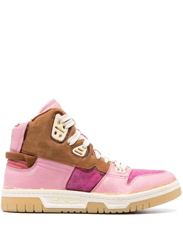 Acne Studios - High Destroyed M high-top sneakers - men - Calf Leather/Rubber/Fabric - 45 - Pink
