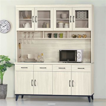 MUNA 達格鋼刷白5.3尺餐櫃/碗盤櫃(全組)