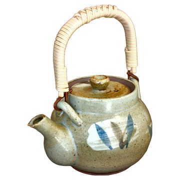 土瓶-日本製 含嘴長x口徑x高(約) 15x8x9.5cm 容量(約) 500ML 材質/陶  1個  乾山草紋