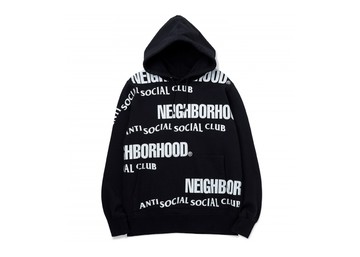 ASSC X NEIGHBORHOOD C-HOODED BLACK HOODIE