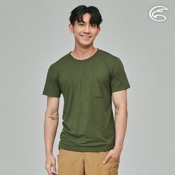 ADISI 男天絲鋅離子消臭快乾修身圓領T AL2311116 (S-2XL) 海藻綠｜城市綠洲