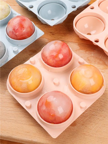 硅膠冰球制作器大號威士忌冰球模具家用水果圓球冷凍制冰塊模具