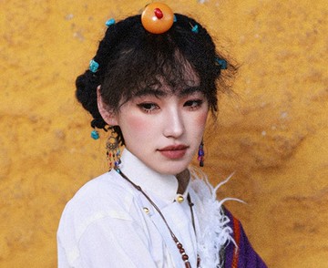 【蜜蠟松石】新中式藏族復古/手工假髮辮子