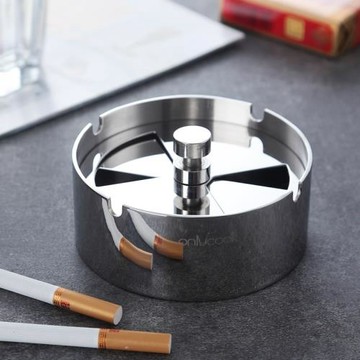 onlycook 防風不銹鋼煙灰缸 家用多功能創意客廳煙盅帶蓋煙缸個性