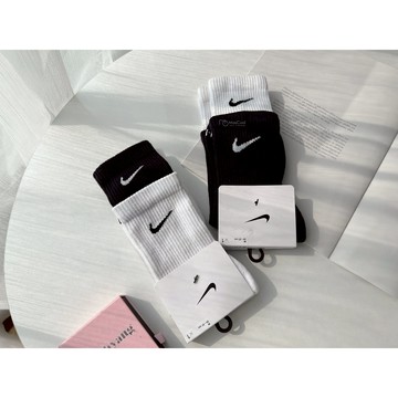 【MasCool】Nike Everyday 雙層襪 襪子 長襪 襪 DD2795-011 黑 白