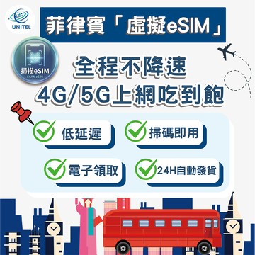 【優一電訊】菲律賓 eSIM 上網卡 網卡 不降速吃到飽 免換卡 掃碼即用 馬尼拉 宿霧 長灘島 薄荷島 旅遊 熱點分享