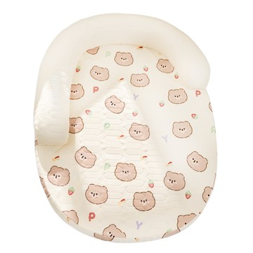 萌貝貝 四季涼感乳膠U型枕寵物睡墊  米熊  1個  65 x 50 x 3cm