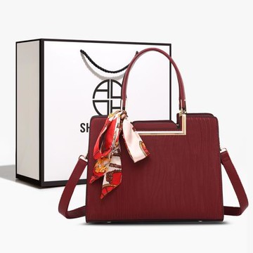 圣米洛紅色包包女媽媽結婚包2026新款高級感中年女士婆婆手提包