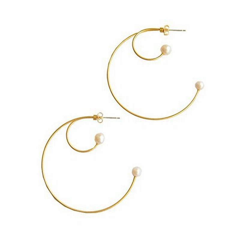 ジュンコパリ Junco Paris パール Wフープピアス 通販 Lineポイント最大0 5 Get Lineショッピング