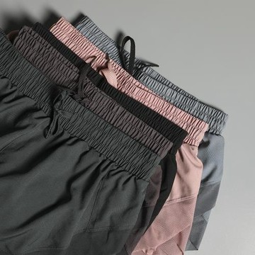 運動短褲女寬松顯瘦夏季速干跑步健身套裝休閑褲防走光高腰瑜伽褲