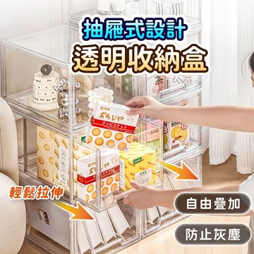 【Gooday✨台灣出貨】全透明 抽屜收納盒 透明收納盒 抽屜式收納盒 抽屜收納櫃 化妝品收納 桌面收納盒 抽屜收納