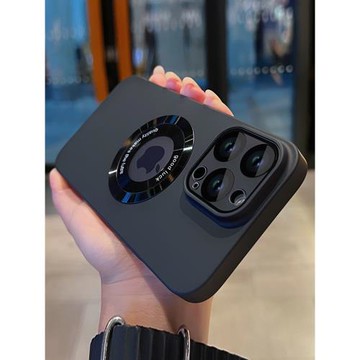 自帶鏡頭膜17適用蘋果15ProMax手機殼磁吸iPhone16高級感14Pro新款13全包防塵磨砂Plus防摔保護套網紅超薄男2