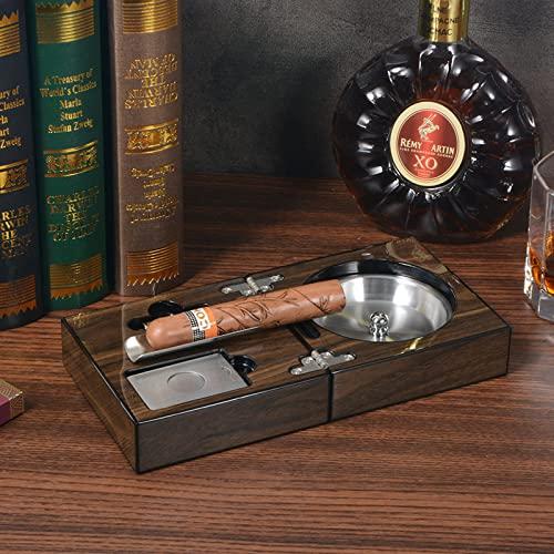 CIGAR ASHTRAYセット,ピアノ塗装CIGAR ASHTRAY,折りたたみ式木製灰皿