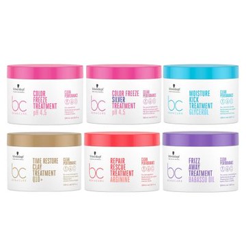 Schwarzkopf 施華蔻 BC系列 極緻修護精氨酸/晶燦鎖晶燦鎖色pH4.5/凝時再生Q10+/完美柔光/水感保濕甘油 髮膜 500ml (六款任選)