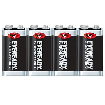【永備EVEREADY】1222SW1黑金鋼 碳鋅電池9V 4入裝(錳乾電池 黑錳電池 乾電池)