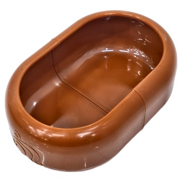 Komodo 蟲蟲飼盤/陶瓷爬蟲食盆/餵食器/水盆/水盤/飼料盒  土色  1個