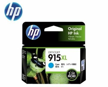 【領卷現折+APP下單最高10%回饋】HP 915XL 原廠高容量藍色墨水匣 (3YM19AA / 3YM19A )  ( 適用: HP OfficeJet Pro 8010/8012/8020/8022/8028/8026 AiO)