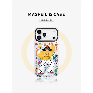 MASFEIL × 抓住旋律聯名適用蘋果17Promax手機殼15磁吸支架iPhone16Pro保護套13網紅12全包11防摔14女新款