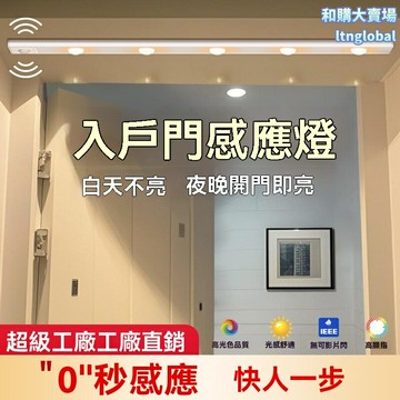 【免佈線磁吸】智能感應燈 LED燈條 櫥櫃燈 充電式燈帶 酒櫃燈 展示櫃燈 人體感應 無線安裝 入戶門玄關 衣櫃廚房必備