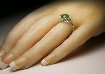 黑星石冰晶戒(另有橄欖石款)