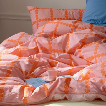 韓國 WARMGREY TAIL 雙人四季被 花花粉格