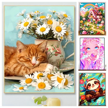 💛盒裝💛台灣現貨💛 新款5D鑽石畫 DIY鑽石貼畫 大幅 手作 滿鑽 立體貼鑽畫 水鑽貼畫 磚石貼畫 手工點鑽畫 黏鑽畫