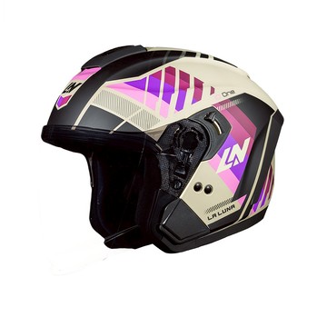 【全新技術】LALUNA IO-ONE 納伽 消光砂紫粉 3/4罩開放式安全帽