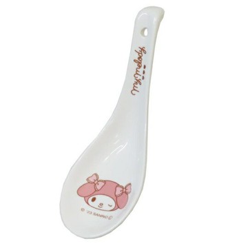 【震撼精品百貨】My Melody 美樂蒂~日本SANRIO三麗鷗 美樂蒂陶瓷湯匙-大臉款*27707