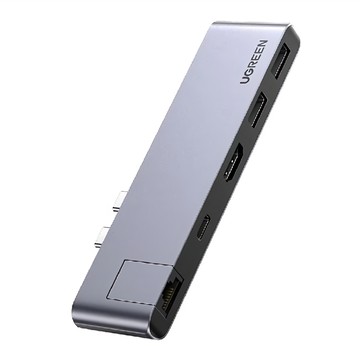 綠聯 MacBook集線器 USB3.0x2+USB-C+PD+4K HDMI+8K Thunderbolt3 RJ45 Gigabit PRO  CM251  1個
