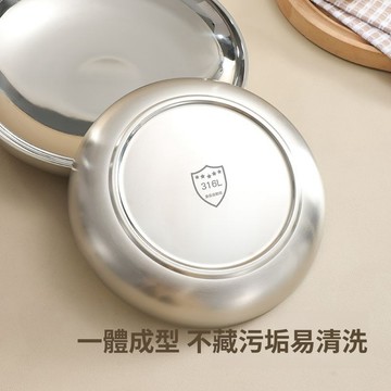 出清不補 特價下殺 不鏽鋼盤 不鏽鋼方盤 廚具 盤子 淺盤 不鏽鋼 316不鏽鋼盤子雙層隔熱加厚圓盤韓式家用餐盤碟子平盤