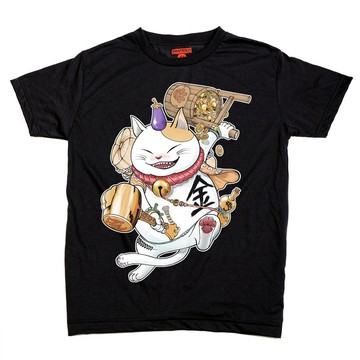 招財貓 T-shirt 金色