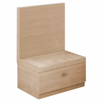 E-home 舒活系1抽收納床頭櫃 原木色 MDF材質圓角封邊 CARB之P2認證  1個