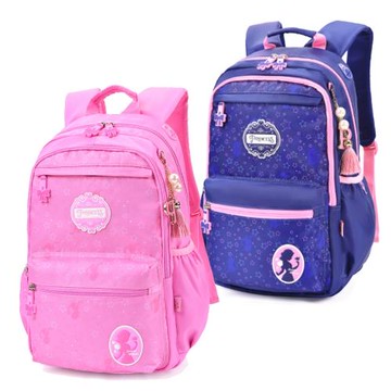優貝選 正品授權迪士尼公主五角星星印花 3-6年級 多夾層/護脊/防潑水 小學生書包(平輸品)