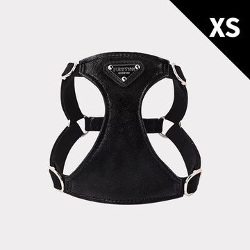 puppytie 黑色騎士 三角標-XS 寵物胸背帶+牽繩組 (狗胸背 貓胸背 背心胸背 防暴衝 可調節)