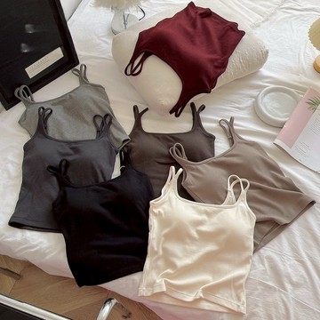 磨毛小可愛 保暖小可愛 方領小可愛 背心 保暖背心 韓系背心 素色背心 雙肩帶 細肩帶背心 透氣背心 台灣出貨台灣賣家