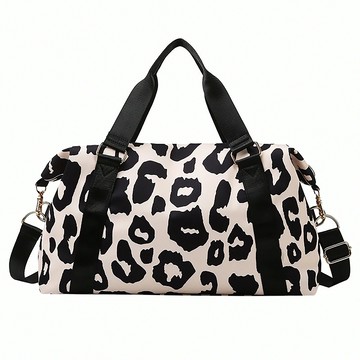 豹紋肩背包 超大容量旅行運動專用 防潑水材質  黑色  不適用