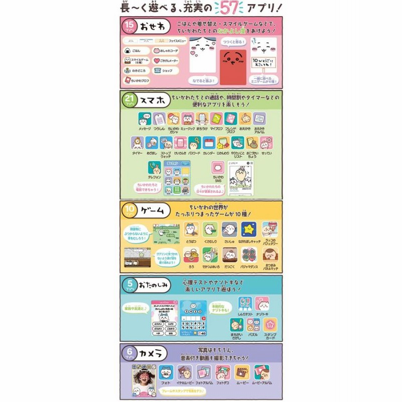 特典 シール付属 ちいかわフォン スマートフォン型知育玩具