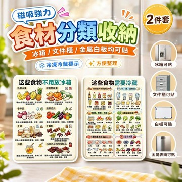 【磁吸強力】冰箱磁鐵置物夾 家用食材收納 食物保鮮標示 廚房冰箱貼 冷凍冷藏專用