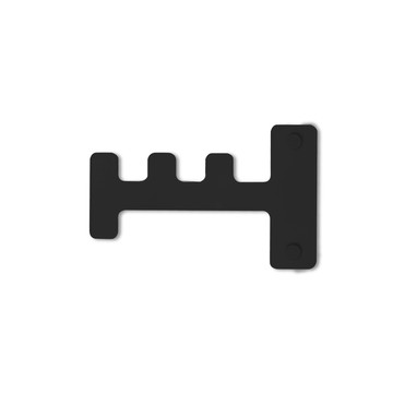 【空間特工】免螺絲角鋼配件-雙向多齒掛勾(2入)消光黑(2入)