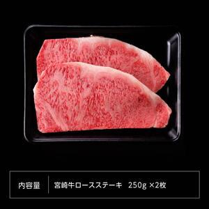 ふるさと納税  宮崎牛 ロース ステーキ ２５０ｇ×2枚 【 肉 牛肉 贅沢 国産 国産牛 4等級 5等級 九州産 宮崎県産 黒毛.. 宮崎県川南町