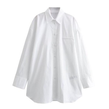 歐美風 2023新款女裝顯瘦百搭 長袖寬松風衣面料襯衫 8948202 250