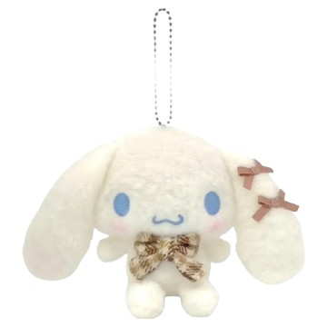 Cinnamoroll 大耳狗喜拿 可愛造型玩偶吊飾鑰匙圈  大耳狗摩卡格紋 白色  1個