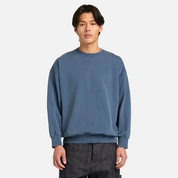Timberland 中性靛藍色馬年特別款寬版圓領上衣｜A5MXM288