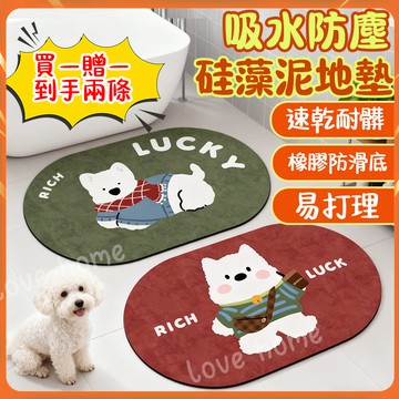 買一贈一 地墊 矽藻土軟地墊 珪藻土軟墊 吸水地墊 腳踏墊 防滑吸水地墊 浴室地墊 廚房浴室地墊 踏墊 卡通地墊-