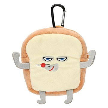 【麵包小偷】🇯🇵日本商品 麵包小偷 絨毛收納包/收納包吊飾  吐司小偷 日落小物 交換禮物 聖誕禮物