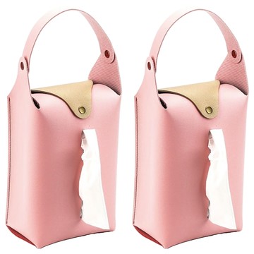 小麥購物 掛式衛生紙盒 Y815 2個  23.5 x 22.2 x 0.4cm  粉色