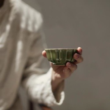 |宋青書院|《耀州窯》青瓷多芬普洱杯 聚香杯 聞香杯主人杯 宋風